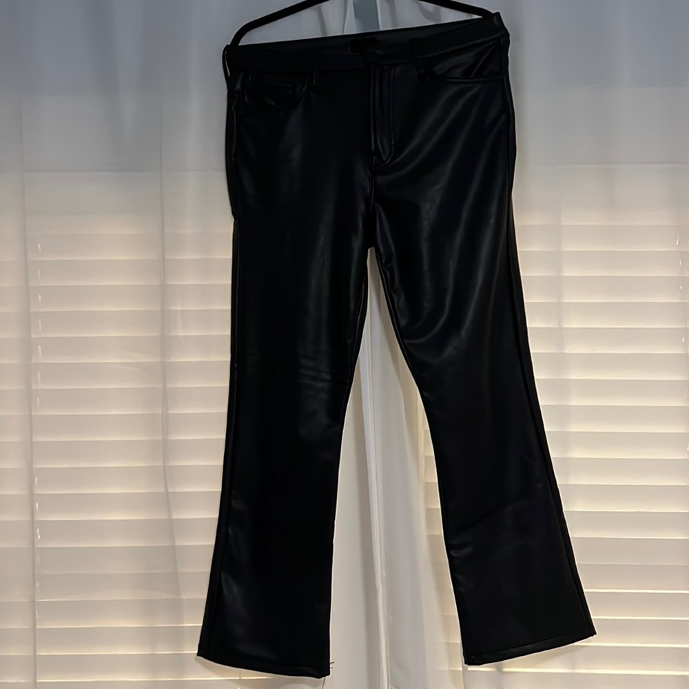 Mother insider ankle faux leather pants